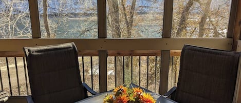 Screened in back deck