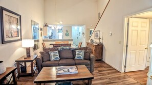 Living area with sleeper sofa