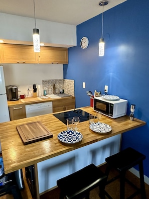 Custom butcher block island
