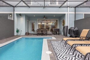 Dive into relaxation in our inviting pool, offering you the perfect retreat to unwind and soak up the sun during your stay.