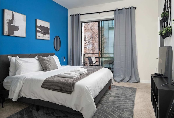 Master bedroom with king bed