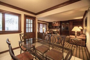 The dining area is located just off the Living Room.