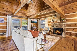 Living Area with gas fireplace