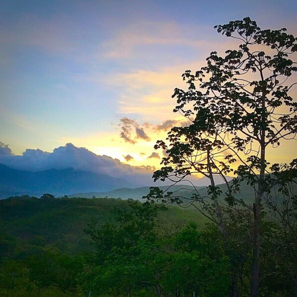 Sunrise over the mountains.