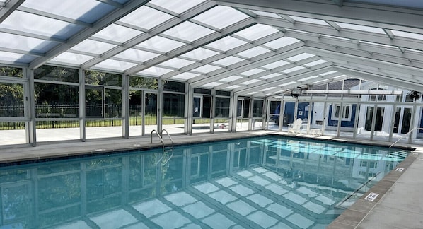 Indoor Association Heated Pool - Open All Year - Roof Retracts for Summer