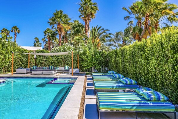 Expansive pool with the best lounge space.