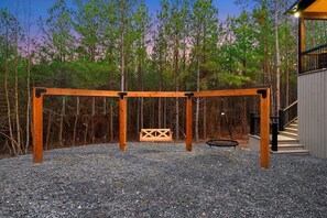 Enjoy the outdoor swings while you take in the fresh air and a beautiful Oklahoma sky.