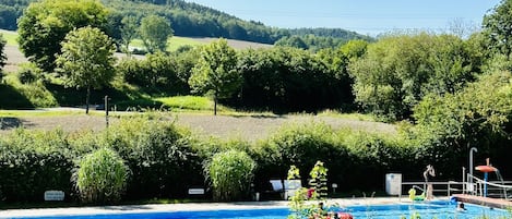 Freizeitbad in Delligsen. Outdoor pool 4km from the house.