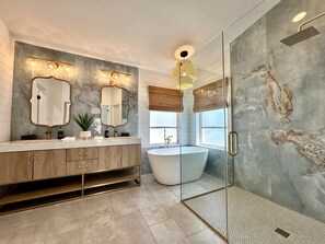 Luxury Master Bathroom with high end finishes.