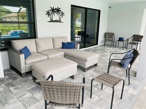 Outdoor covered space for relaxing