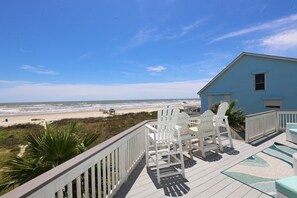 Amazing beach views from the top outer deck!