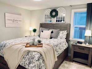 Master bedroom with Queen bed and Queen air mattress if needed!