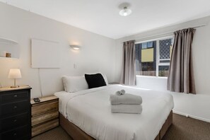 The King-sized bed is a haven to get a good night's sleep.