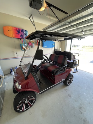 electric, bluetooth speaker golf cart