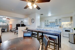 Dining Room | Dishware/Flatware Provided | Single-Story Home