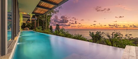 Epic sunsets from the pool deck...and every bedroom.