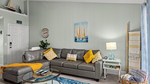 Large leather couch