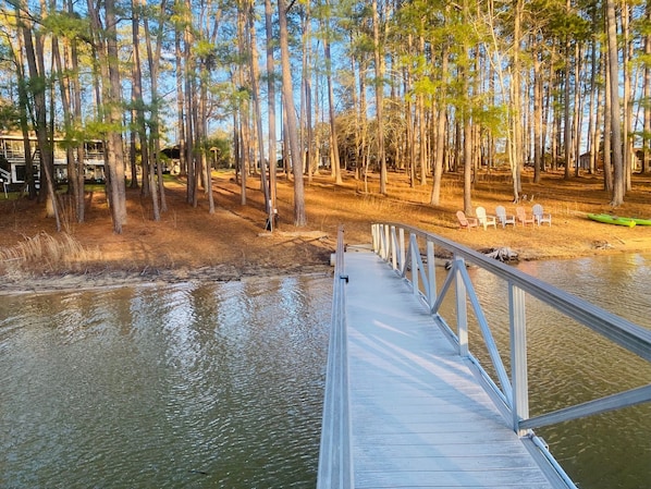 View of the house from the dock walkway.