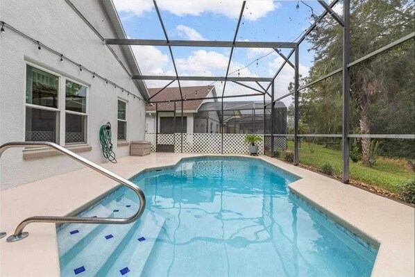 Crystal clear swimming pool