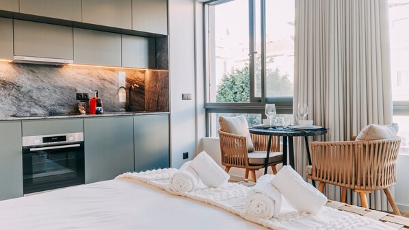 Explore the charm of compact luxury in our studio apartment, where the rooms blend with ease #stunning #airbnb