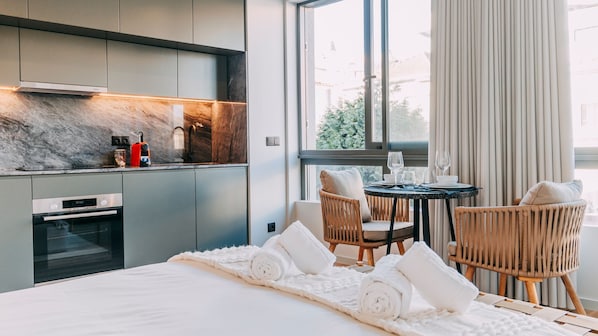 Explore the charm of compact luxury in our studio apartment, where the rooms blend with ease #stunning #airbnb