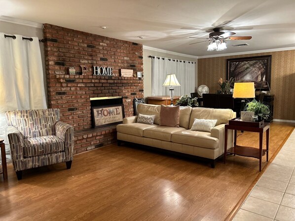 Great Room with Attached Dining Area off Kitchen