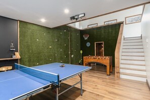 Enjoy a large game room with ping-pong, foosball, and more.