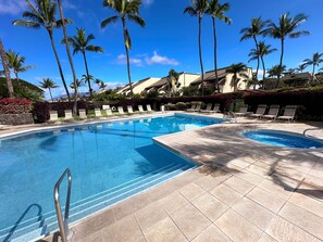 The pool and hot tub promise pure relaxation.