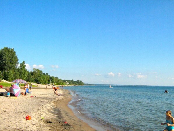 Balm beach only steps from the cottage