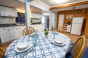 Dining area and kitchen