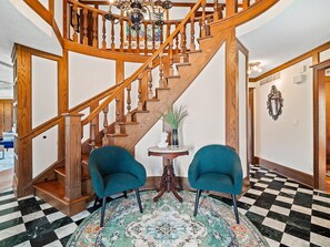 Journey to Relaxation: Let our staircase guide you to a tranquil haven, perfect for unwinding after a day of exploration.