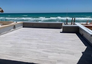 Spacious private patio.