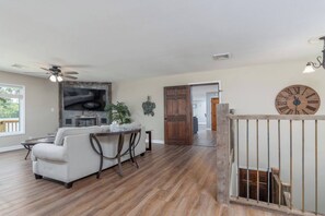 Connecting door to enter other side of duplex. Another door is also located downstairs.