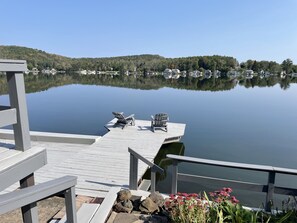 Relax from one of the available Adirondack chairs right at the lake's edge.