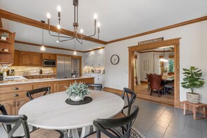 Eat-in kitchen area, adjacent to formal dining room.