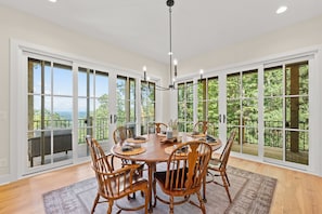 Dining room with long range views