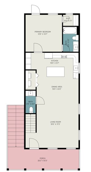 1st floor. up the stairs from the ground floor landing/ pool area