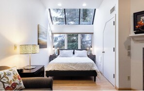 Enjoy the stars from the alcove queen bed