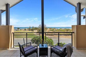 Upstairs Balcony - watch the sunset over the ocean with a glass of bubbles