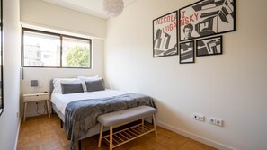 Simple elegance meets abundant light in our double bed bedroom. #SunlitSimplicity #BedroomBliss