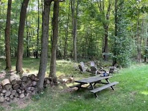 Backyard - free firewood to use with your stay
