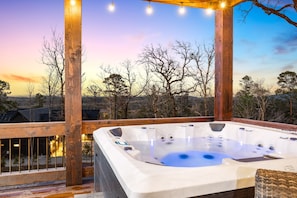 Hot tub with pretty views