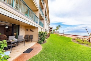 First unit, private oceanfront lanai
