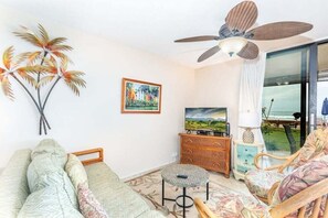 First unit living room with cable TV