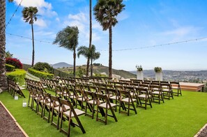 Outdoor banquet area