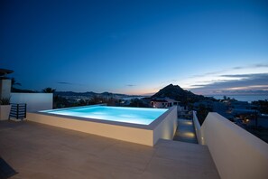 Poolside with gorgeous night views