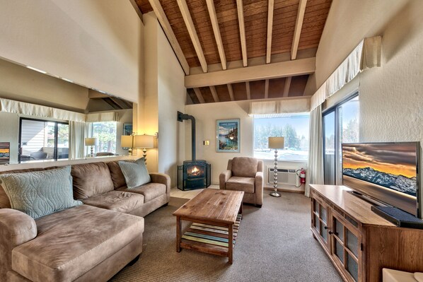 Vaulted ceilings in the living area and plenty of natural light