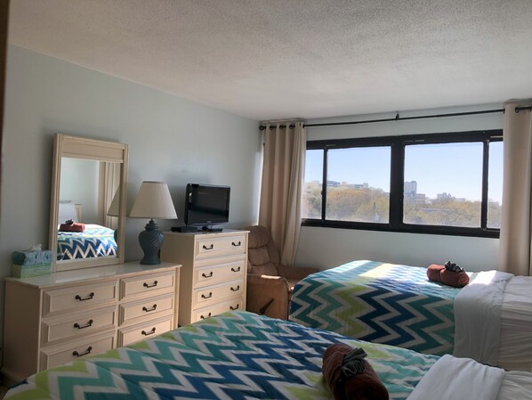 Master bedroom with queen beds