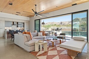 Colorful indoor outdoor living