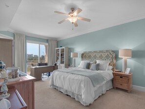 Primary Bedroom with King Bed and Balcony Access